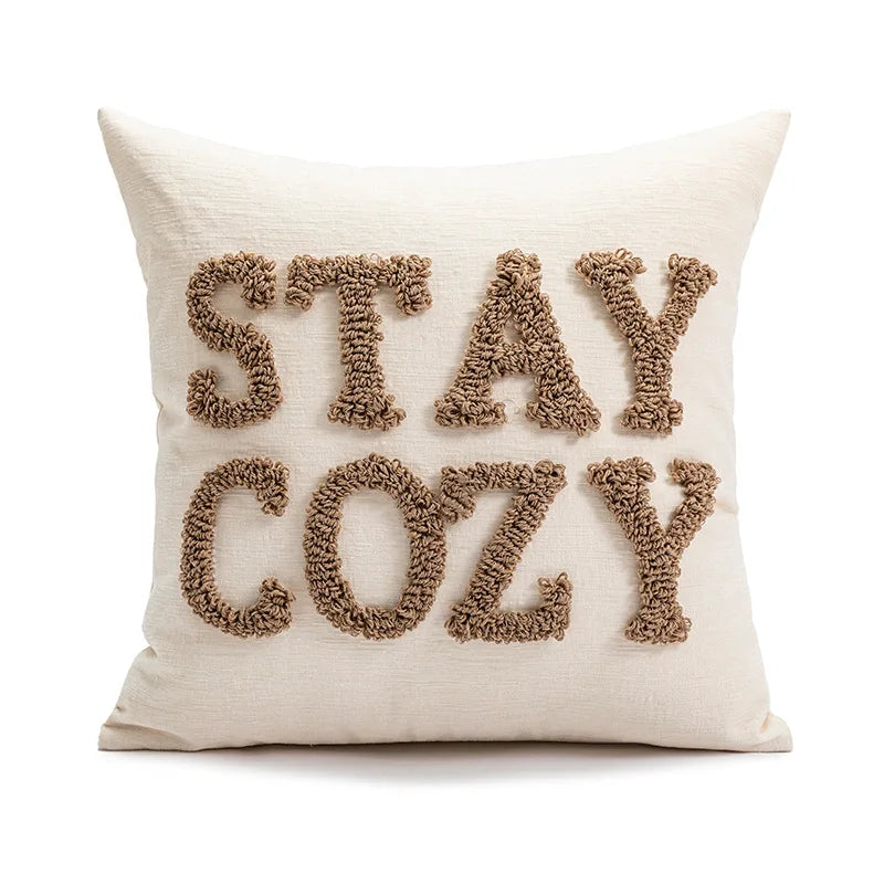 Pillow cover – Polyester blend – Italian brown coffee design – Modern geometric pattern