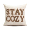 Pillow cover – Polyester blend – Italian brown coffee design – Modern geometric pattern