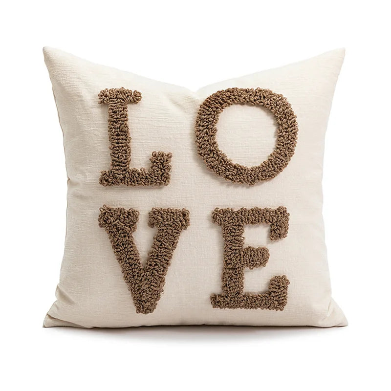 Pillow cover – Polyester blend – Italian brown coffee design – Modern geometric pattern