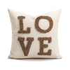 Pillow cover – Polyester blend – Italian brown coffee design – Modern geometric pattern