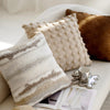 Pillow cover – Polyester blend – Italian brown coffee design – Modern geometric pattern