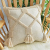 Pillow cover – Polyester blend – Italian brown coffee design – Modern geometric pattern