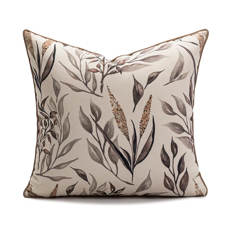 Pillow cover – Polyester blend – Italian brown coffee design – Modern geometric pattern