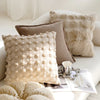 Pillow cover – Polyester blend – Italian brown coffee design – Modern geometric pattern