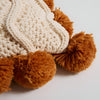 Pillow cover – Soft cotton – Trendy pompom knit design – Cozy home accent – 17.7 x 17.7 in