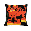 Pillow cover – Soft polyester-cotton blend – Nordic animal embroidery – Cozy home accent – 17.7 x 17.7 in