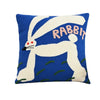 Pillow cover – Soft polyester-cotton blend – Nordic animal embroidery – Cozy home accent – 17.7 x 17.7 in