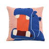Pillow cover – Soft polyester-cotton blend – Nordic animal embroidery – Cozy home accent – 17.7 x 17.7 in