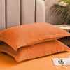 Pillowcases – Soft fleece – Solid color design – Elegant bedding accessory – 16 x 21 in & 19 x 29 in