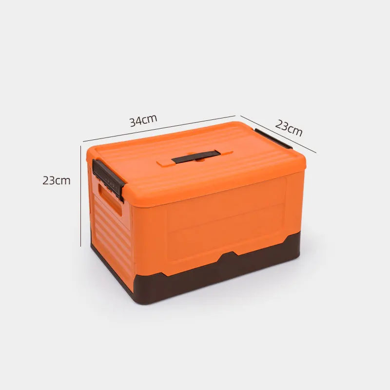 Plastic storage box – Durable PP plastic – Foldable design – Versatile organizer for home and travel – 13.4 x 9.1 x 9.1 in