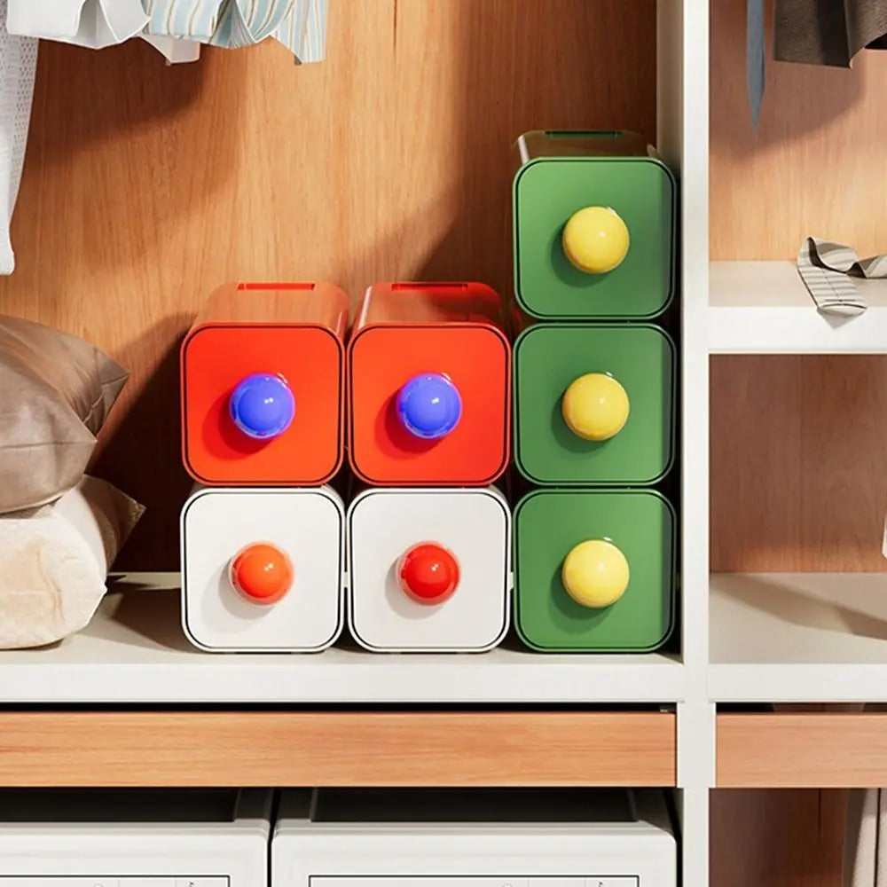 Plastic storage box – Stackable design – Modern style – Versatile organization solution