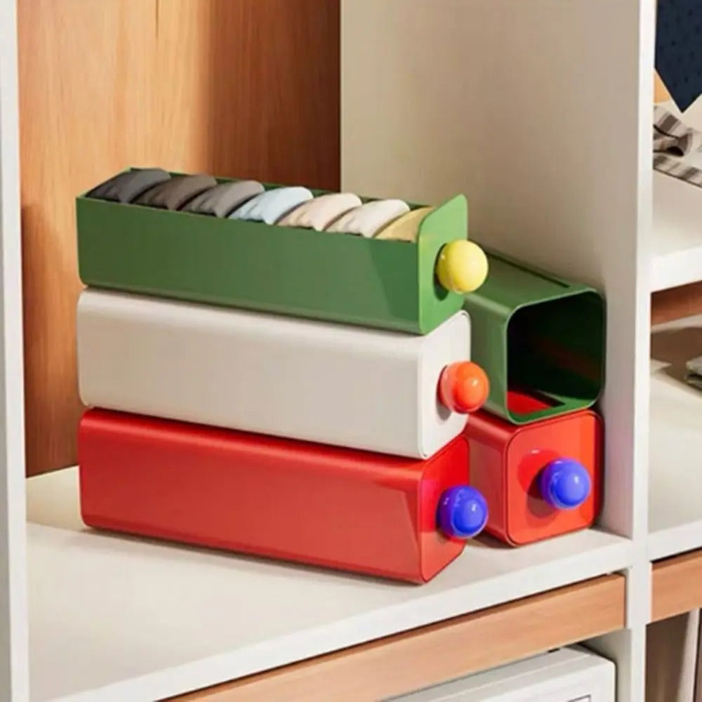 Plastic storage box – Stackable design – Modern style – Versatile organization solution