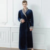 Women’s long grey fleece bathrobe with white collar and cuffs, soft plush loungewear robe with belt, winter warm dressing gown