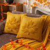 Plush pumpkin pillowcase  – Soft polyester – Halloween home decor