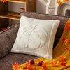 Plush pumpkin pillowcase  – Soft polyester – Halloween home decor
