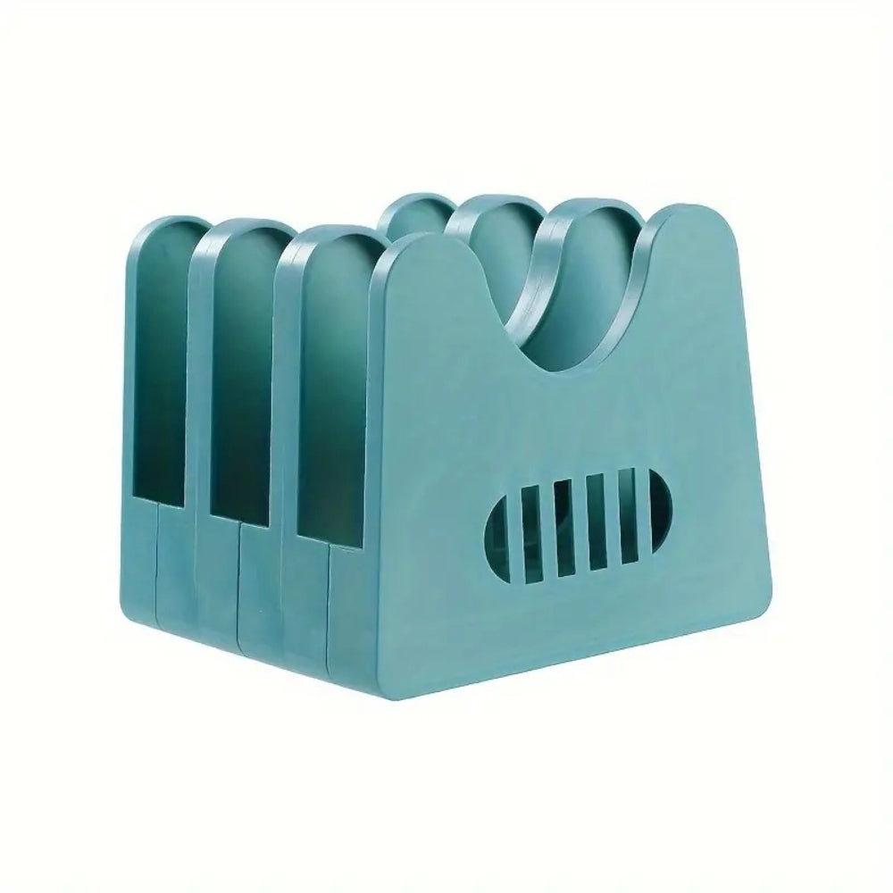 Pot lid and utensils storage rack – Rust-proof ABS plastic – Compact kitchen organizer – Easy access design