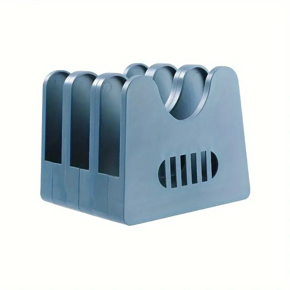 Pot lid and utensils storage rack – Rust-proof ABS plastic – Compact kitchen organizer – Easy access design