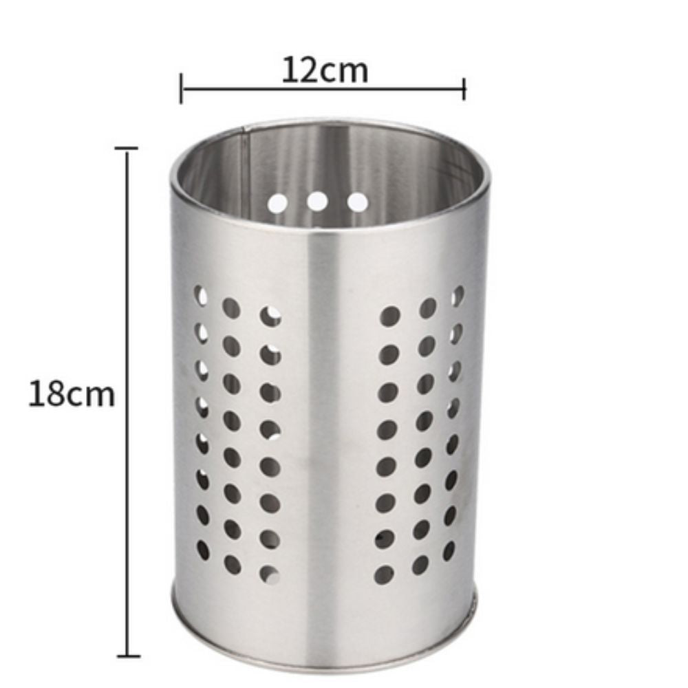 Stainless Steel Utensil Holder with Hole