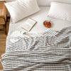 Quilt – Lightweight cotton – Striped Japanese design – Breathable summer bedding