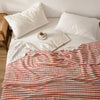 Quilt – Lightweight cotton – Striped Japanese design – Breathable summer bedding
