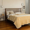 Quilt – Lightweight cotton – Striped Japanese design – Breathable summer bedding