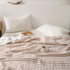 Quilt – Lightweight cotton – Striped Japanese design – Breathable summer bedding
