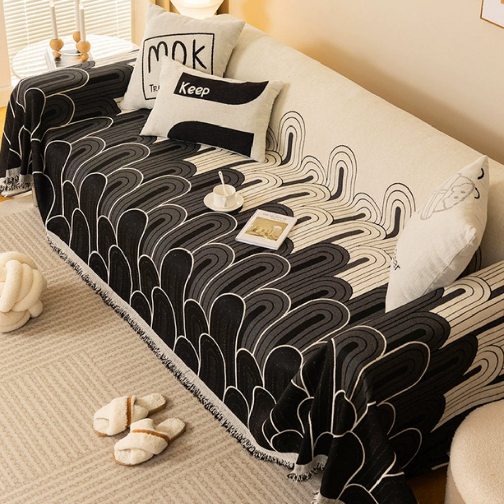 Rainbow Arches Chenille Sofa Cover