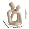 Resin candle holder – Heart embrace design – Elegant decor for romantic occasions – 6.3 x 3.9 x 3.9 in