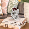 Resin sculpture – Hand-painted literary thinker – Inspirational bookshelf decor – Perfect gift for book lovers – 6.1 x 4.3 in