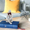Resin sculpture – Hand-painted literary thinker – Inspirational bookshelf decor – Perfect gift for book lovers – 6.1 x 4.3 in