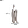 Resin sculpture – Minimalist character design – Neutral tones – Modern desk decoration or gift