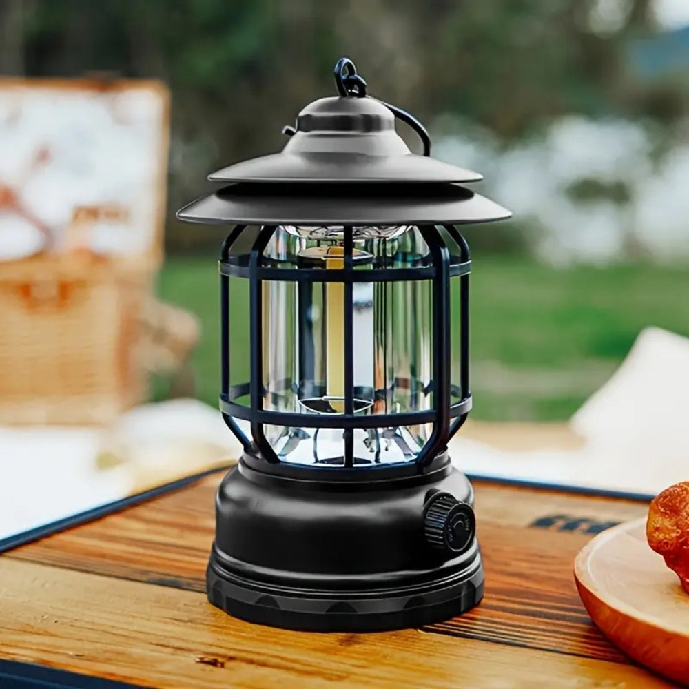 Retro Glow Camping Lantern Lamp