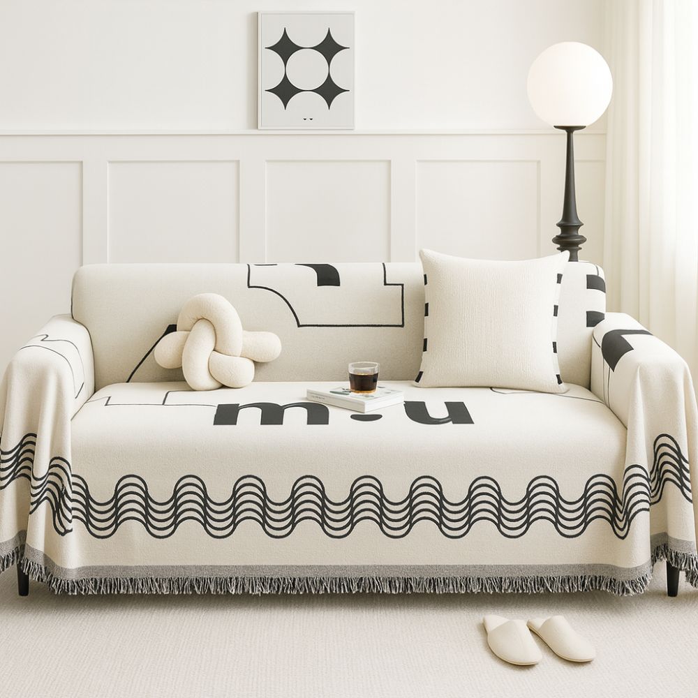 Ripple Curve Line Flow Sofa Cover