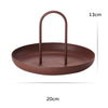 Round Storage Tray with Handle for Home Decor, 7.9 in Diameter, Lightweight, Modern Design, Available in Black, Brown, White
