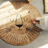 Round area rug – Soft polyester – Lion design – Perfect for playroom
