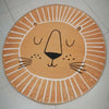 Round area rug – Soft polyester – Lion design – Perfect for playroom