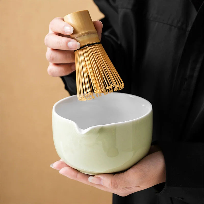 Traditional Japanese Matcha Bowl Set with Whisk Holder – Ceramic Tea Bowls for Ceremony and Gifts