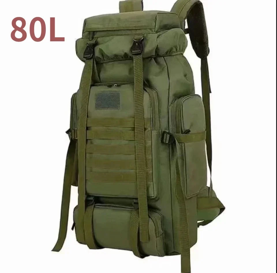 Large Tactical Travel Backpack, Expandable 80L-100L, Waterproof Hiking and Camping Bag
