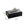 Luxury PU Leather Tissue Box Cover – Woven Napkin Case for Home Decoration