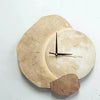 Modern LED wall clock with abstract stone design and golden deer, decorative timepiece for living room or office decor