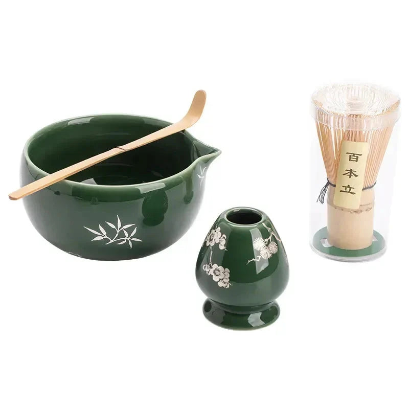 Handmade Matcha Tea Set with Bowl, Whisk, and Scoop – Complete Matcha Making Kit for Traditional Ceremonies