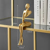 Abstract Resin Body Art Ornament with Golden Accents – Elegant Decor for Home and Office