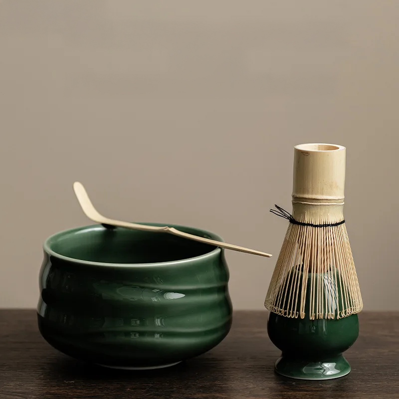 Handmade Matcha Tea Set with Bowl, Whisk, and Scoop – Complete Matcha Making Kit for Traditional Ceremonies