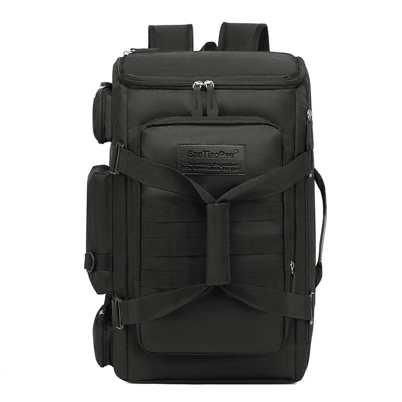 Large Capacity Sports Backpack with Wet Dry Separation for Gym, Yoga, and Outdoor Activities - Durable Nylon Design