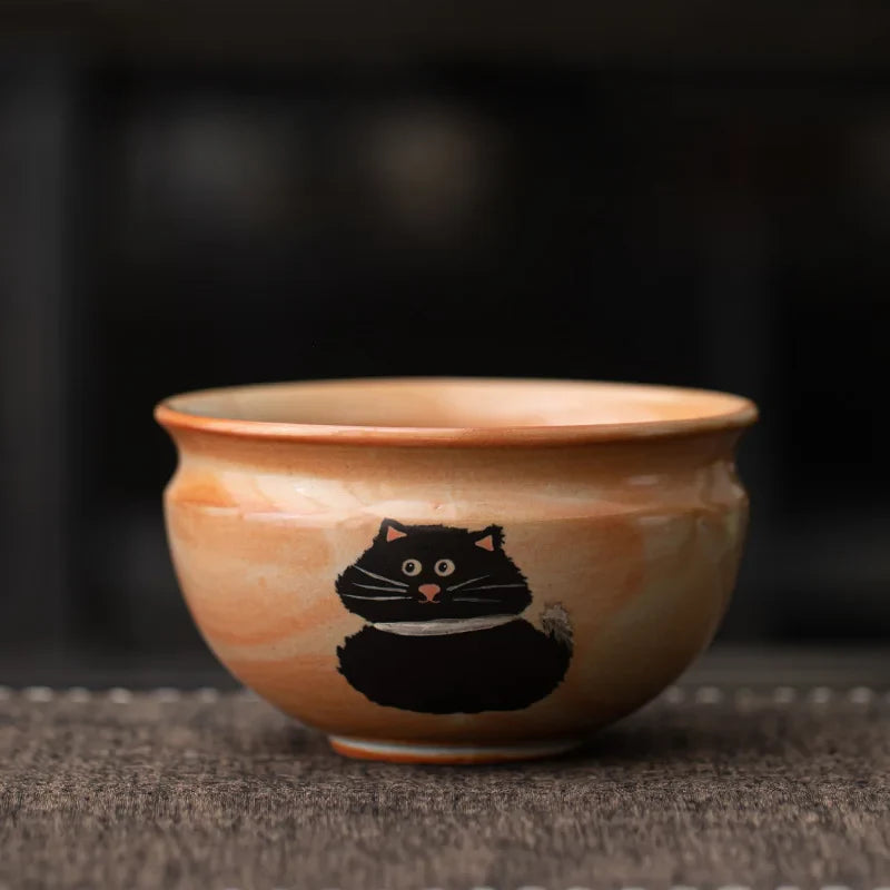 Cute Cat Matcha Gift Set with Bamboo Whisk, Ceramic Bowl, and Scoop – Matcha Tea Set for Tea Lovers