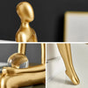 Abstract Resin Body Art Ornament with Golden Accents – Elegant Decor for Home and Office