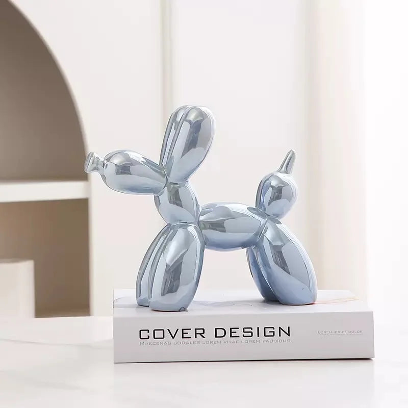 Ceramic Balloon Dog Sculpture – Unique Abstract Home Office Decoration and Gift