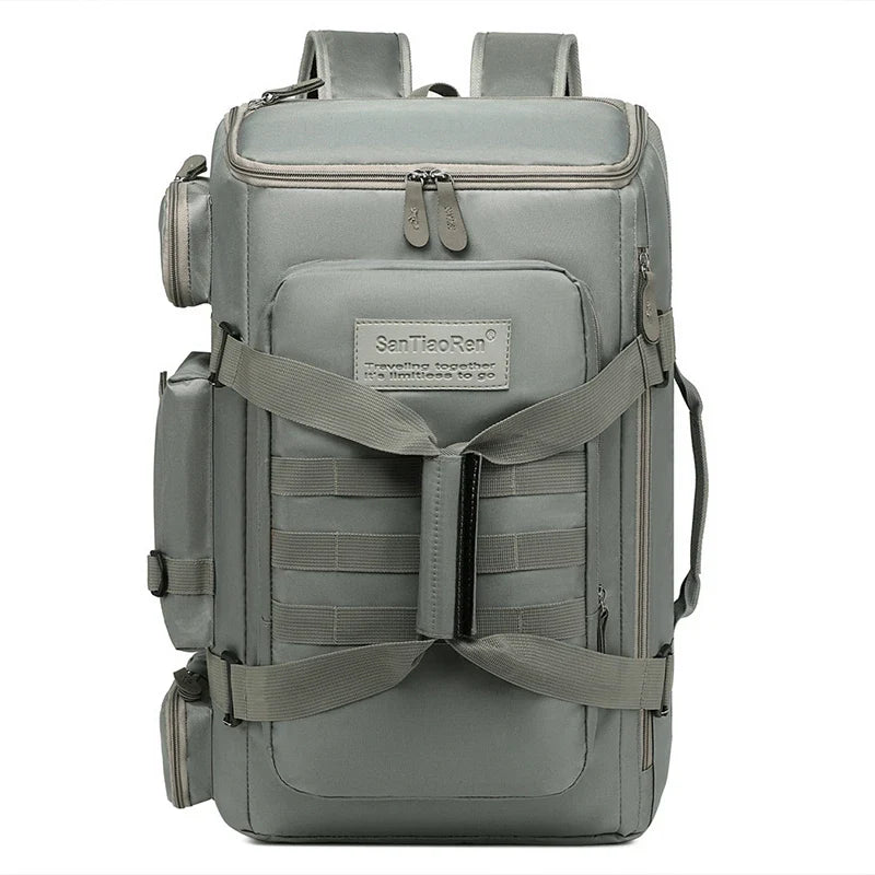 Large Capacity Sports Backpack with Wet Dry Separation for Gym, Yoga, and Outdoor Activities - Durable Nylon Design