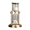 Elegant Hourglass Timer with Rotating Crown – Decorative Sand Timer for Home and Office, Glass and Metal
