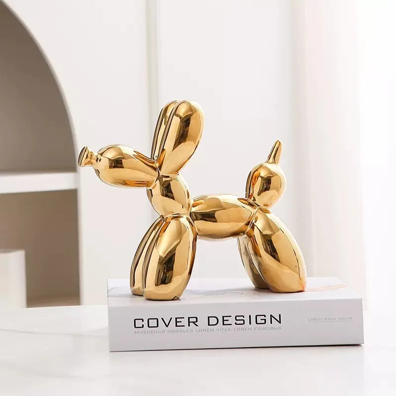 Ceramic Balloon Dog Sculpture – Unique Abstract Home Office Decoration and Gift